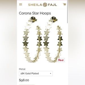Sheila Fajl corona star hoops